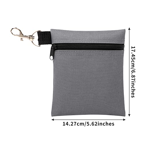BuyAgain Golf Tee Pouch, 5.62 X 6.87 Inch Professional Zipper Golf Tee/Ball Pouch Bag With Metal Lobster Claw Clip. - Image 2