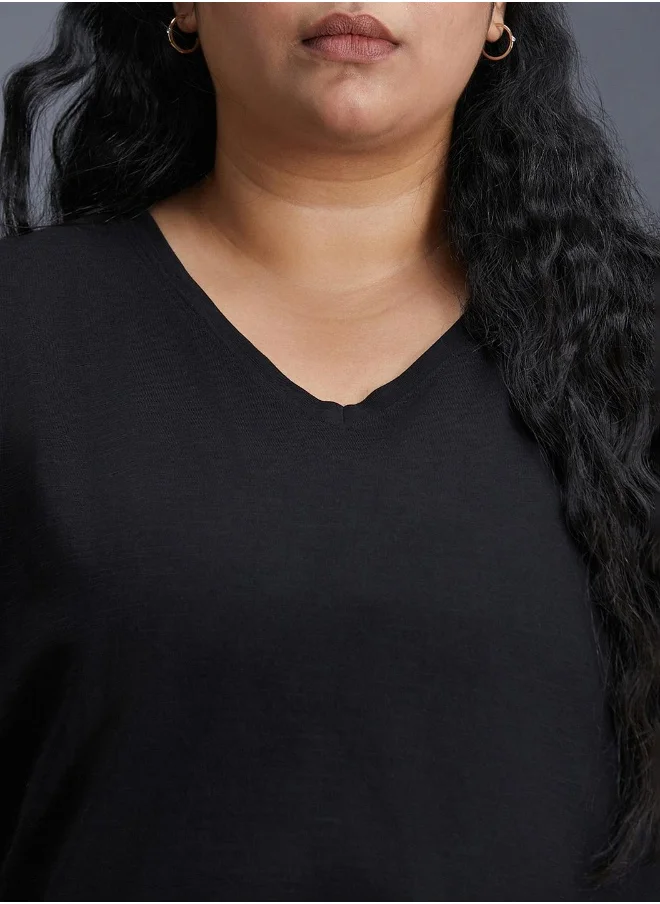 HIGH STAR Women Black T-shirt