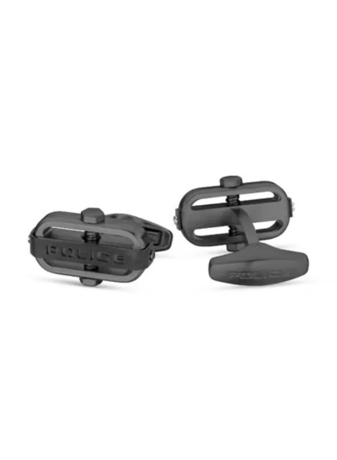 Screw Gunmetal and Black Stainless Steel Cufflinks for Men