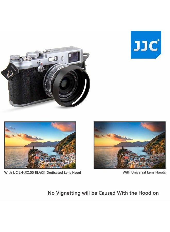 JJC غطاء عدسة من الألمنيوم مع حلقة محول فلتر 49 مم لكاميرات فوجي فيلم X100F X100T X100S X100 X70 بديل لفوجي فيلم LH-X100 AR-X100 / أسود - Image 5