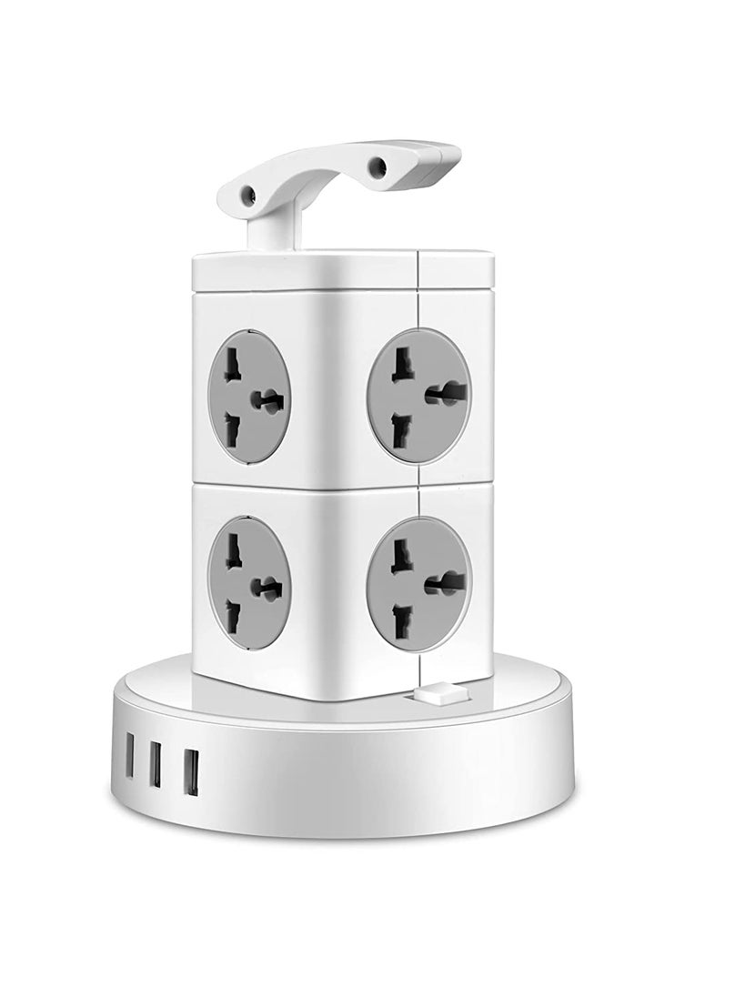 Magicwand Magicwand Power Extension Cube with 3 USB-A & 8 Power Outlets with Voltage Surge Protection【Pack of 1】  - Image 1