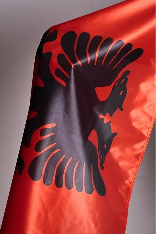 زد سي بايراك Zc Flag Albania National Send Flag Raschel Fabric Digital Printing 300x450 cm