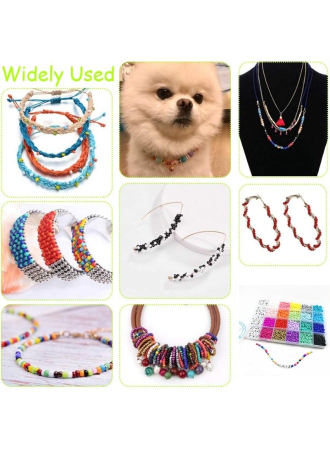 Beads for Bracelets Kit，3mm 8000pcs Glass Seed Beads Multi Color and 240pcs Alphabet Letter Beads for DIY Jewelry Name Bracelets Making - Image 4