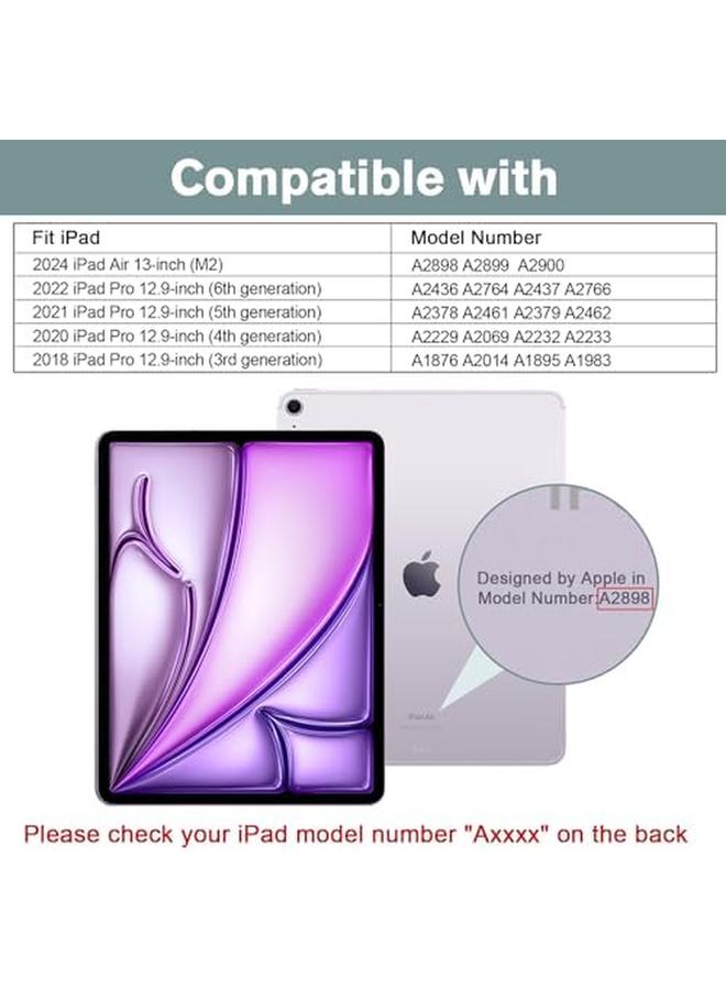 Procases Ipad Pro 12.9 Case 2022 2021 2020 2018 Slim Stand Hard Back Shell Smart Cover For Ipad Pro 12.9 Inch 6Th Generation 2022 5Th Gen 2021 4Th Gen 2020 3Rd Gen 2018 Black - Image 2