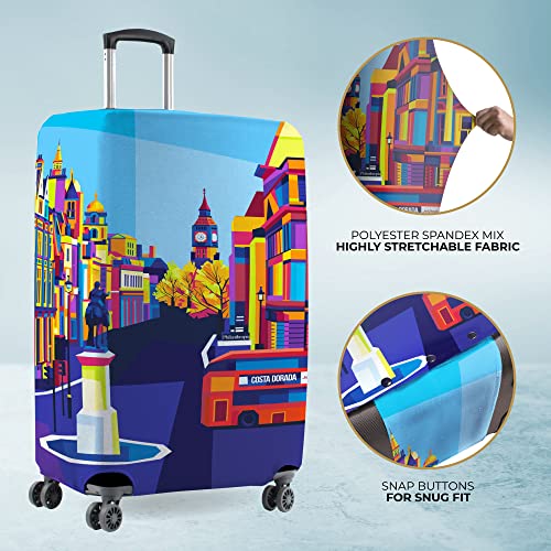 Nasher Miles Polyester 65 (24 Inch) Medium Protective Luggage Cover - Riomaggiore Design - Image 5