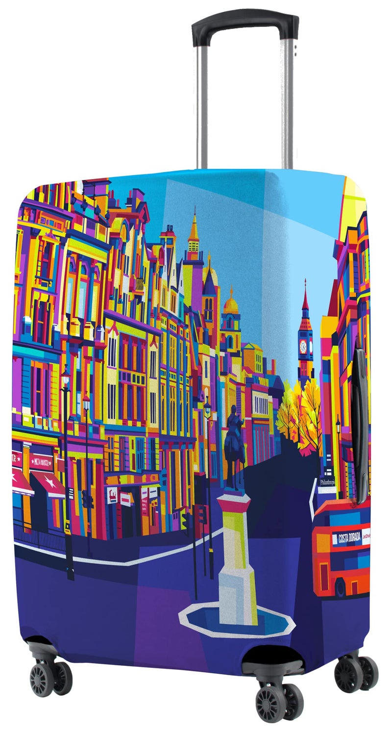 Nasher Miles Polyester 65 (24 Inch) Medium Protective Luggage Cover - Riomaggiore Design - Image 1