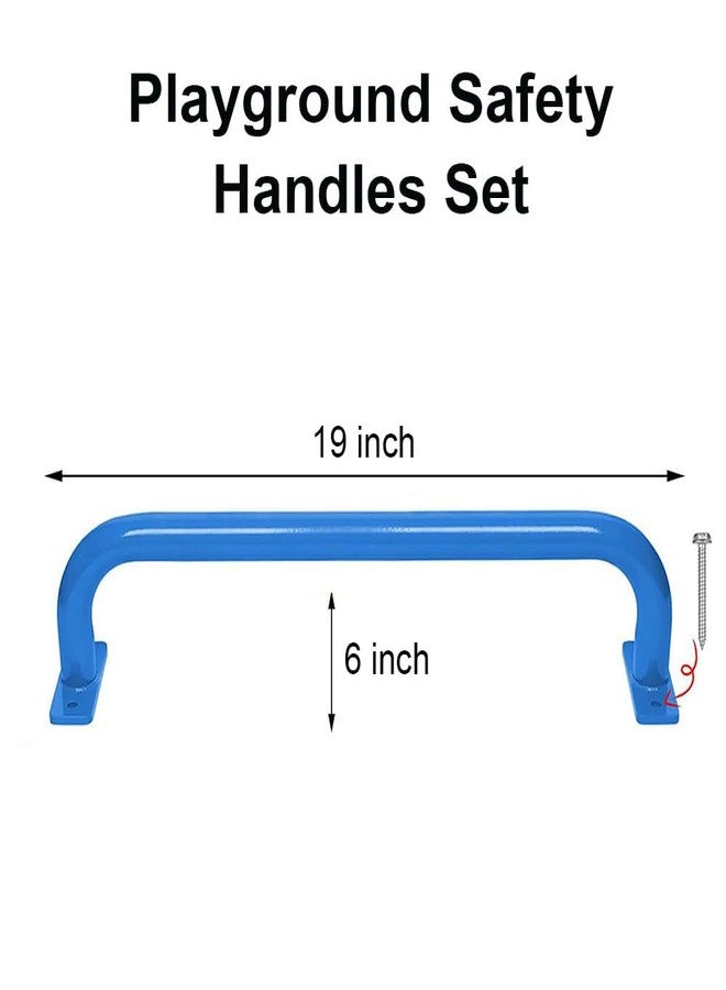 REZNOR 19 inch Long Metal Playground Safety Handle Monkey Bars for Kids Backyard, Playset Handle Accessories for Playhouse, Jungle Gym for Indoor Outdoor Playground-Black, Pack of 2 - Image 3