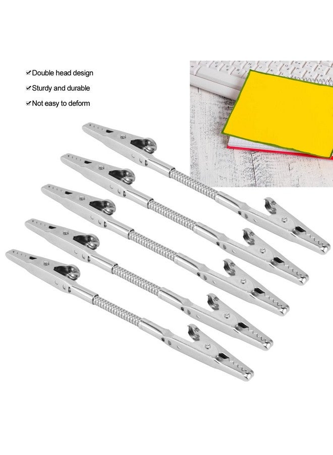 GLOGLOW Double Head Alligator Clip, Bendable Double Head Memo Clip Metal Strong Clip Photo Holder For Crafts Diy Card Photoclip Photo Holders - Image 2