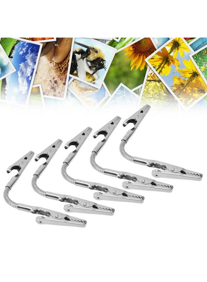 GLOGLOW Double Head Alligator Clip, Bendable Double Head Memo Clip Metal Strong Clip Photo Holder For Crafts Diy Card Photoclip Photo Holders - Image 5