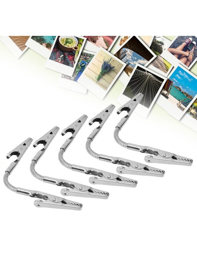 GLOGLOW Double Head Alligator Clip, Bendable Double Head Memo Clip Metal Strong Clip Photo Holder For Crafts Diy Card Photoclip Photo Holders - Image 3