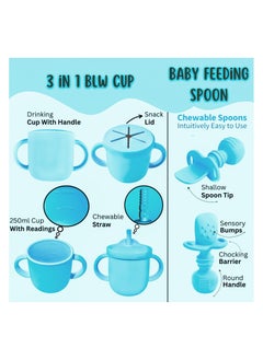 Generic Baby Feeding Set with Suction Bowl, Sippy Cup, Utensils and Fruit Teether, 6 Pieces  - Image 4