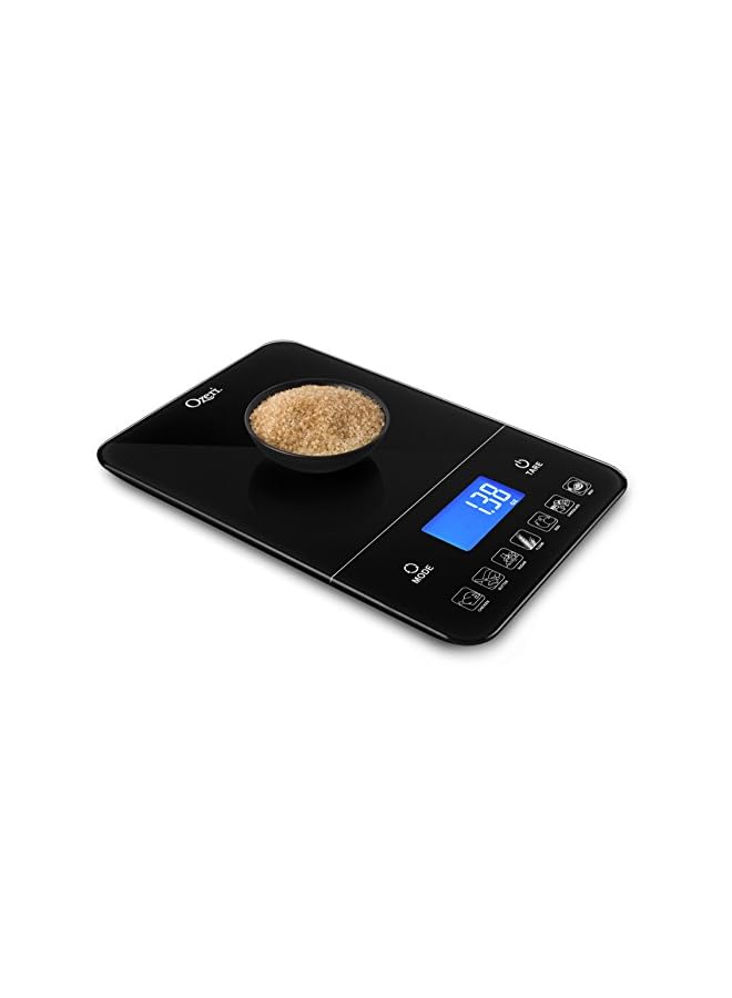 Ozeri ميزان مطبخ رقمي ZK19 Touch III بسعة 10 كجم مع عداد السعرات الحرارية، 22 رطلاً، أسود - Image 5