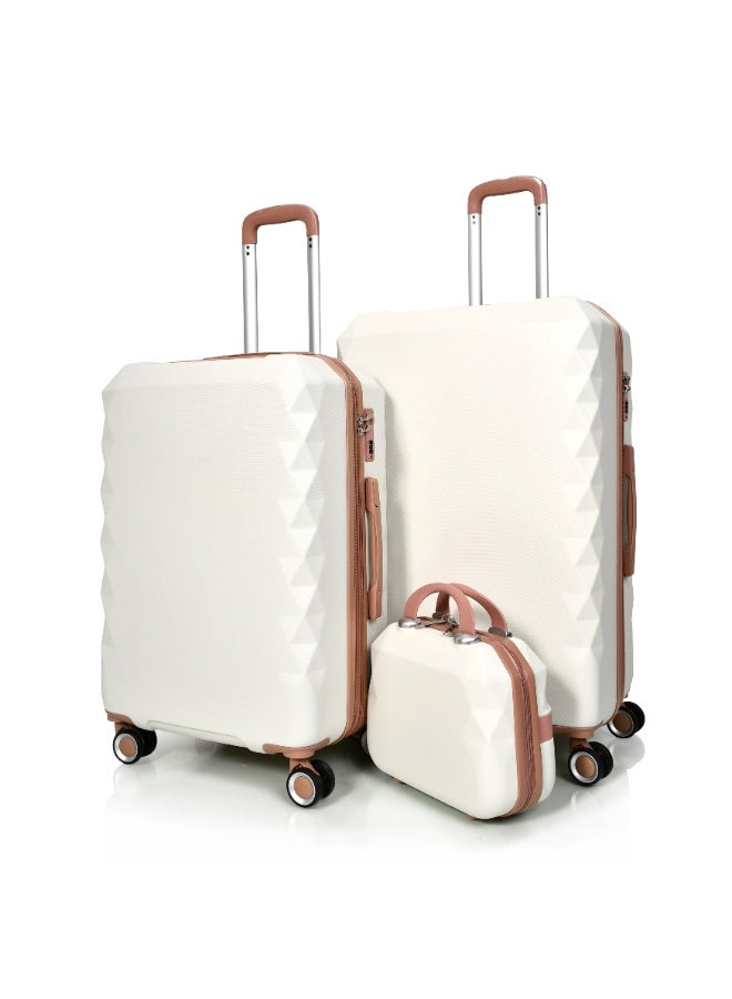 MORANO 5-Piece Women Morano Travel Luggage Trolley Set Special Beige Khaki Size 28''-24''-20''-18''-12'' Inches  - Image 4