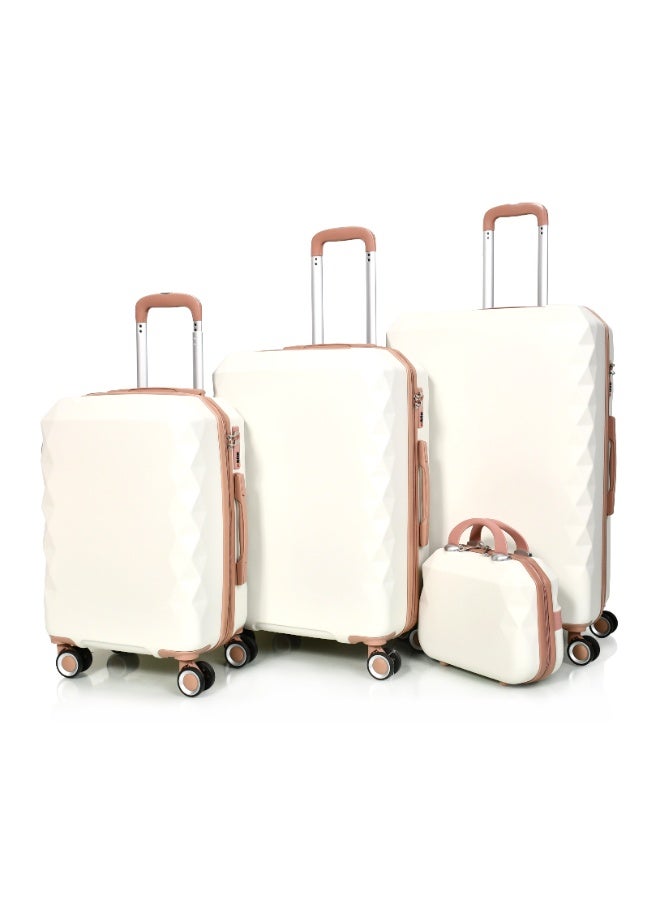 MORANO 5-Piece Women Morano Travel Luggage Trolley Set Special Beige Khaki Size 28''-24''-20''-18''-12'' Inches  - Image 3