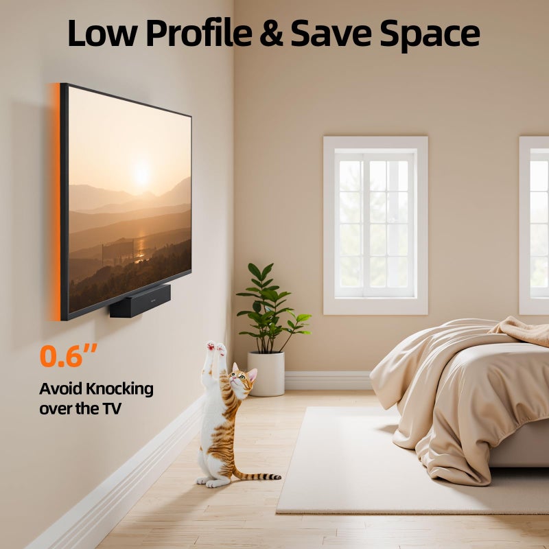 IWORKBOARD IWOBOARD 32 40 42 inch Fixed TV Monitor Wall Mount for LED LCD TVs & Monitor, Low Profile Small RV TV Mount, Easy Slim Flat Wall Bracket, Max VESA 200x200mm, 66lbs, Single Stud, Fit 19 24 42 inch - Image 3