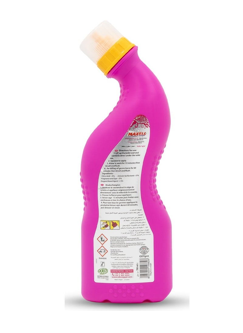 Maxell Magic Maxell Magic Toilet Cleaner | 700ml Oxy Formula for Deep Cleaning & Disinfection Powerful Stain Removal, Rust & Limescale Eliminator, Deodorizer & Germ-Killer  - Image 2