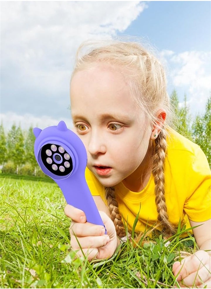 Generic Kids Educational Microscope – Mini Pocket Handheld Microscope – Educational Science Set Toy Birthday Gift for 3 4 5 6 7 8 9 10 Years Old Girls (Purple)  - Image 1