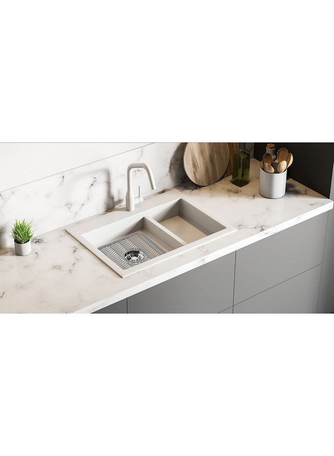 DecorRack 2 Gray Sink Protectors for Kitchen Sink, 12" x 11" Dish Rack, Protect Sink from Stains, Damage, Scratches, Dishwasher Safe Sink Grid, Sink Mat, for Kitchen (2 Pack, Gray) - Image 3