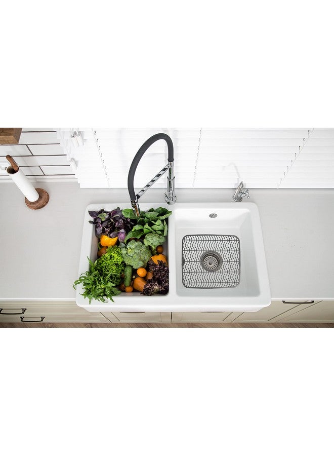 DecorRack 2 Gray Sink Protectors for Kitchen Sink, 12" x 11" Dish Rack, Protect Sink from Stains, Damage, Scratches, Dishwasher Safe Sink Grid, Sink Mat, for Kitchen (2 Pack, Gray) - Image 4