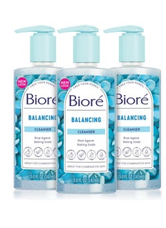 Bioré Balancing Face Wash, Cleanser For Combination Skin, PH Balanced Face Cleanser, Vegan, Cruelty Free 6.77 Oz, Pack of 3