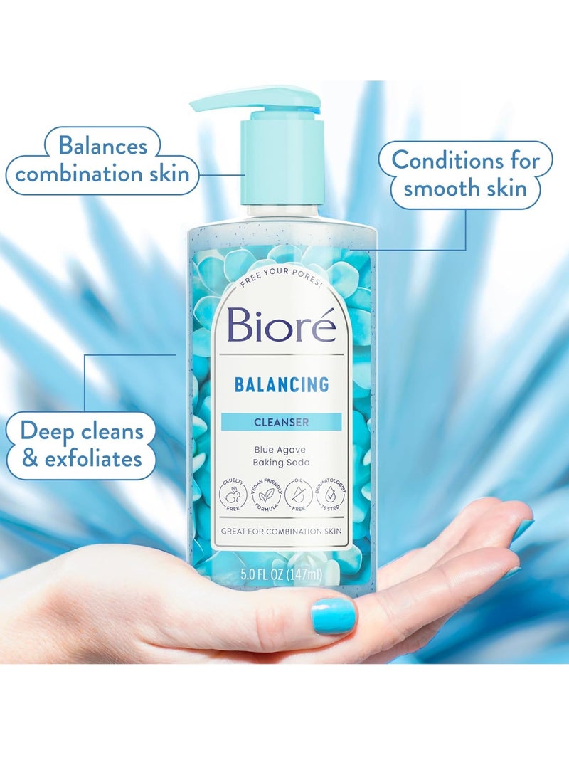 Biore - Bioré Balancing Face Wash, Cleanser For Combination Skin, PH Balanced Face Cleanser, Vegan, Cruelty Free 6.77 Oz, Pack of 3 - Image 1