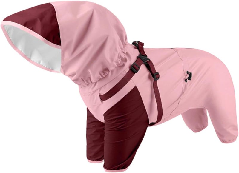 Water Dog Raincoat with Removable Hoods Elastic 4 Leg Designs Protective Rain Coat for Small to Large Breeds Outdoor Dog Rainwear - Image 1