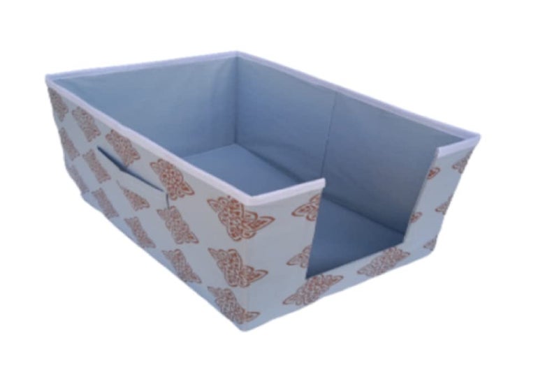 Whitekrafts Shirt Stacker Wardrobe Organizer Shirt Storage Bin clothing covers for closets Printed Fabric Combo 2 - Image 5