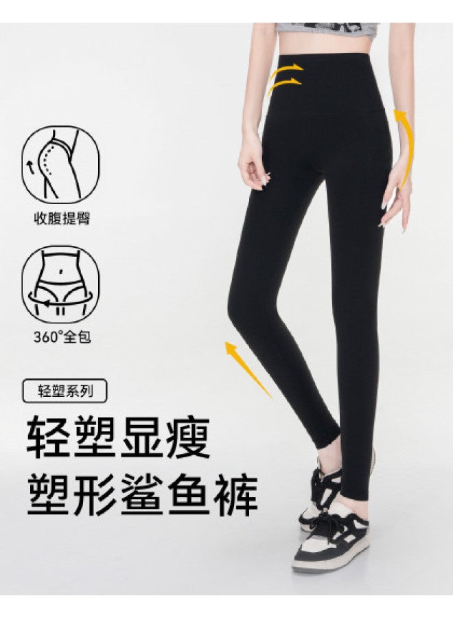 pincai Shark Pants Women'S Outerwear Autumn Winter 2025 Slimming High Waist Tummy Control Lifting Stretchy Barbie Yoga Pants Leggings - Image 1