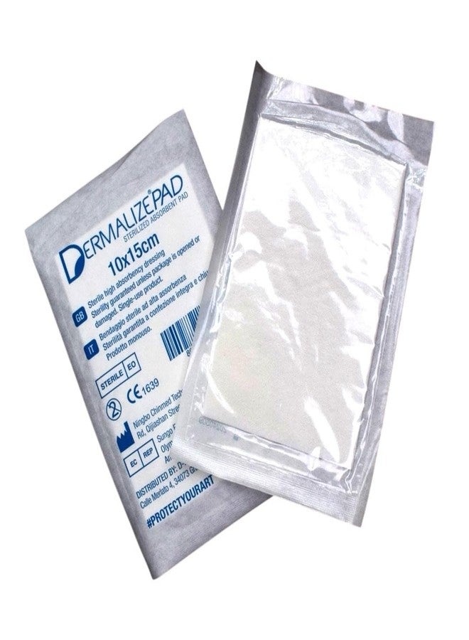 Tattoo Gizmo Sterilized Bandage Pads (10x15cm) - Non-Stick Wound Dressings for First Aid & Medical Use - Individually Wrapped, Ultra-Absorbent, Soft & Breathable (Pack of 5) - Image 3