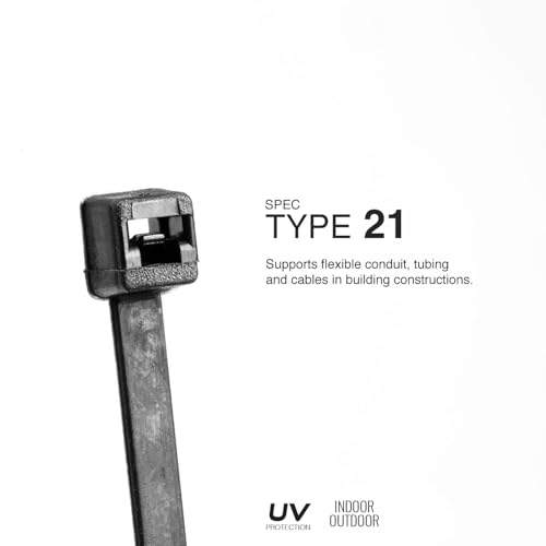 TR Industrial Contractor Series UV Cable Ties (100-Piece), 14.6", Type 21S, Made in USA - Image 3