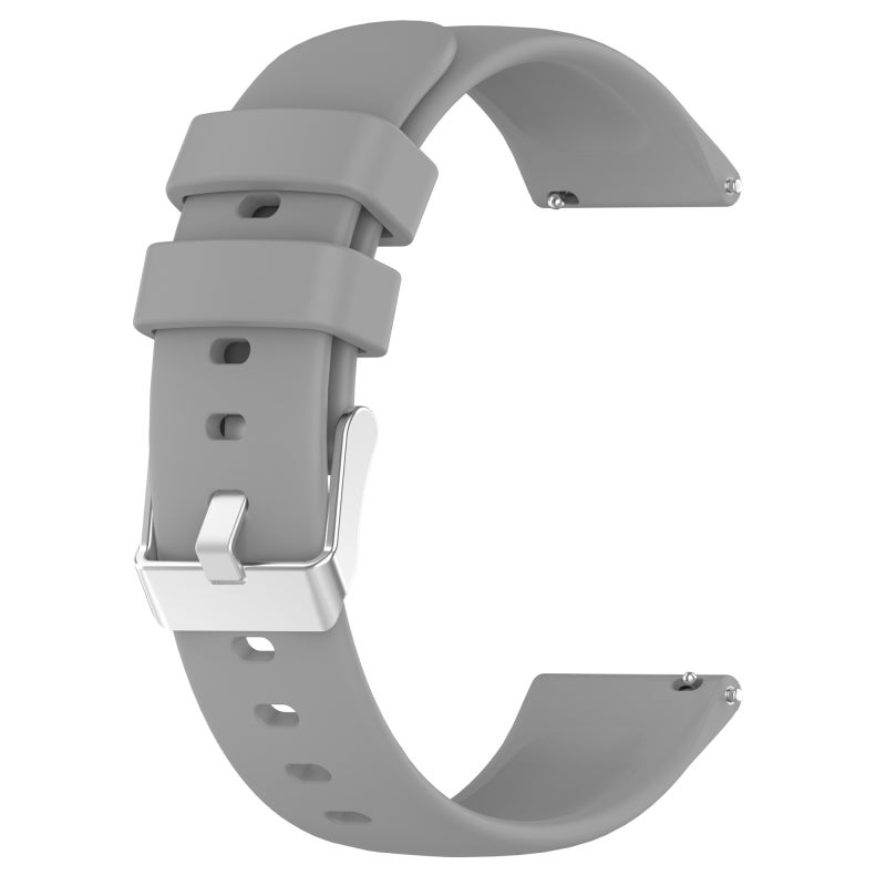 S-TOP For Garmin Venu 20mm Smooth Solid Color Silicone Watch Band(Grey) - Image 2