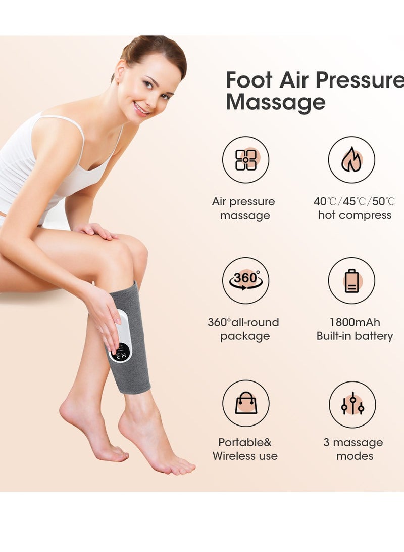 Generic Electric Leg Massager Leg Shaping Wireless Air Compression Heating Calf Massager with 3 Modes Arm Body Circulation Muscle Relaxation Varicose Veins Physiotherapy (2 pcs) - Image 4