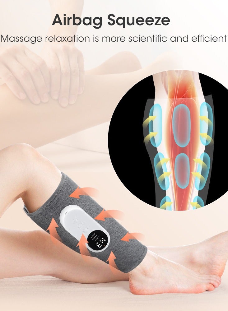 Generic Electric Leg Massager Leg Shaping Wireless Air Compression Heating Calf Massager with 3 Modes Arm Body Circulation Muscle Relaxation Varicose Veins Physiotherapy (2 pcs) - Image 2