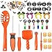 vanow Pumpkin Carving Kit with Stencils - 6 Halloween Pumpkin Carving Tool for Kids, 6 LED Candles, 4 Balloon - Image 2