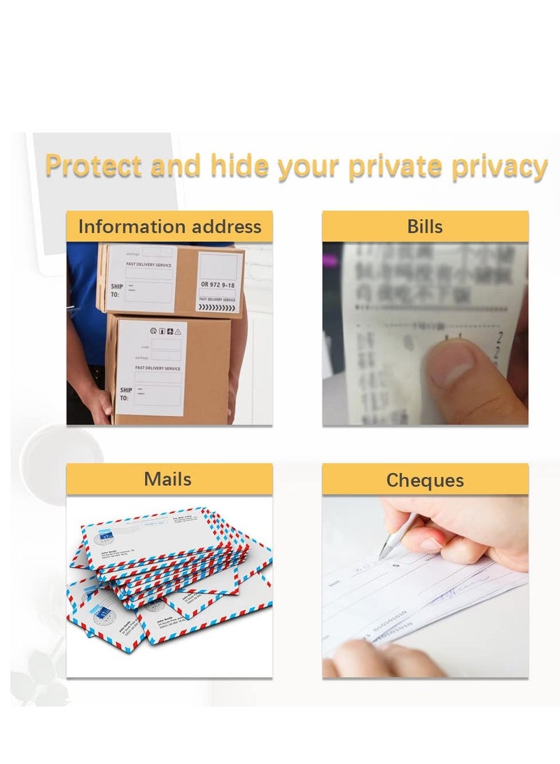3 Piece Confidential Roller Stamp Set for Identity Protection, Smudge-Free Rolling Seals for Privacy - Image 2