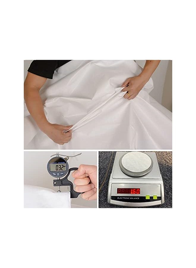 The Bros Waterproof Tarpaulin Heavy Duty Tarp PVC Sheet Outdoor Furniture Caravan Boat Car Camping Cover Picnic Ground Dust Sheet Mat With Strong Eyelets Canvas Tarp (Color : White, Size : 3x6m)  - Image 3