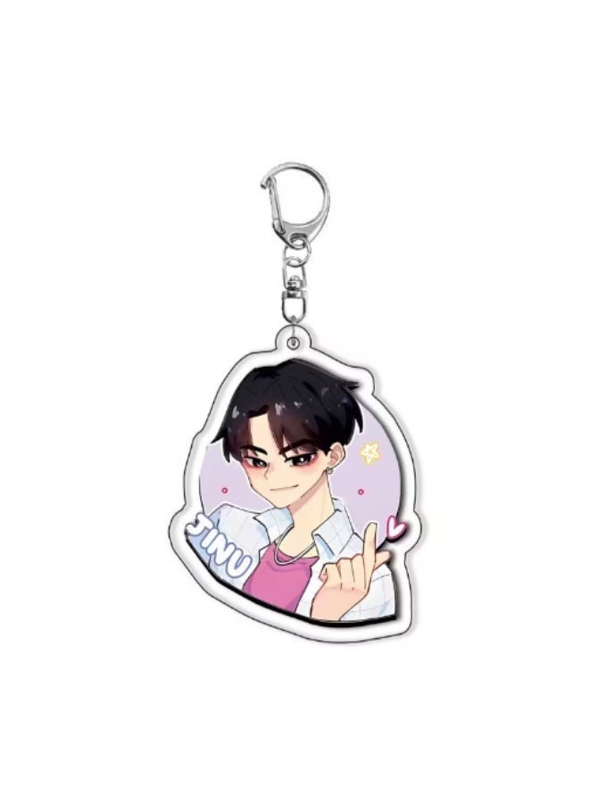 KPOP 8PCS  KPOP Huntrix & Saja Boy Cartoon Keychain Set with free Purse For keychain storage – 2D Flat Anime Keychains Featuring Rumi, Zoey, Jinu & Mira – Cute K-Pop Fan Accessories, Bag & Backpack Charm, Gift for Anime & K-Pop Lovers - Image 4