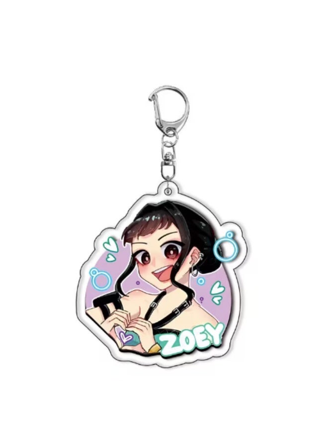 KPOP 8PCS  KPOP Huntrix & Saja Boy Cartoon Keychain Set with free Purse For keychain storage – 2D Flat Anime Keychains Featuring Rumi, Zoey, Jinu & Mira – Cute K-Pop Fan Accessories, Bag & Backpack Charm, Gift for Anime & K-Pop Lovers - Image 3