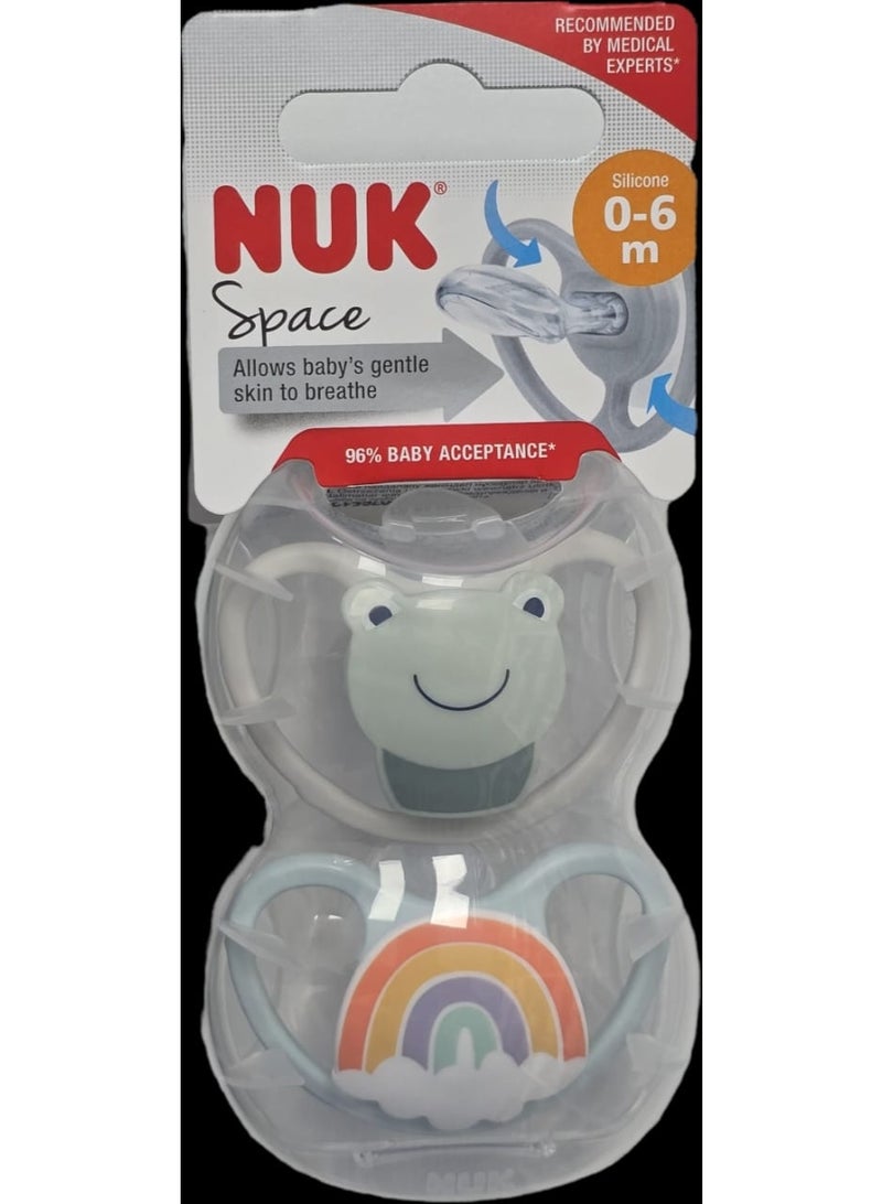 NUK Space Silicone Soother 0-6m A