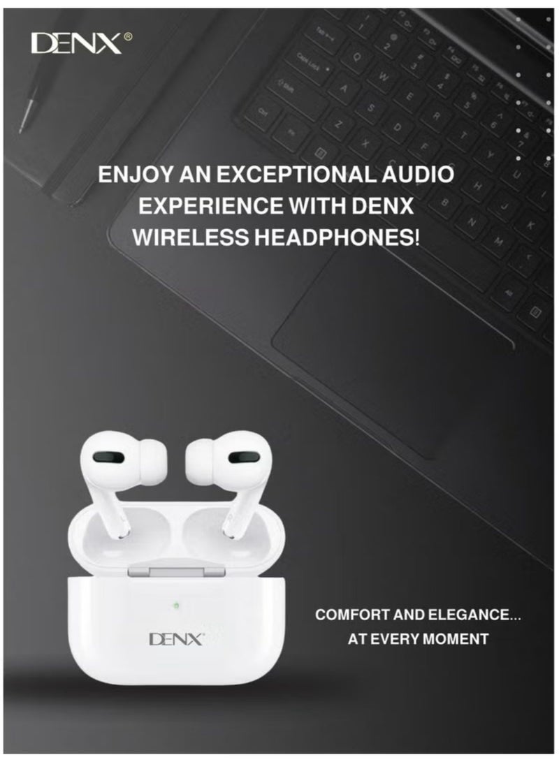 Denx DENX Wireless Earbuds – In-Ear Bluetooth V5.1 Earbuds W/ 30H Playtime, Noise Cancelling, Touch Control, Stereo Surround Sound – 5H Single Charge, IPX5 Waterproof – for iPhone, Android & More - Image 3