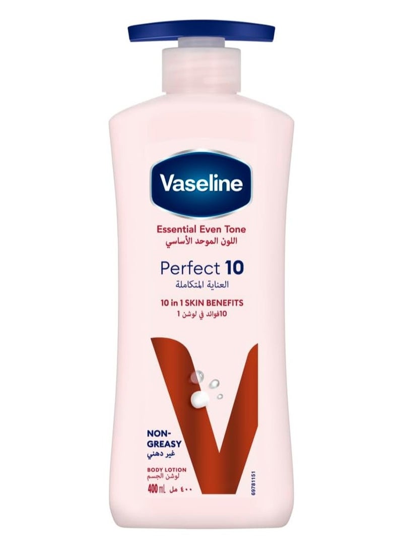 Vaseline Essential Even Tone Perfect 10 Body Lotion 400ml - Image 1