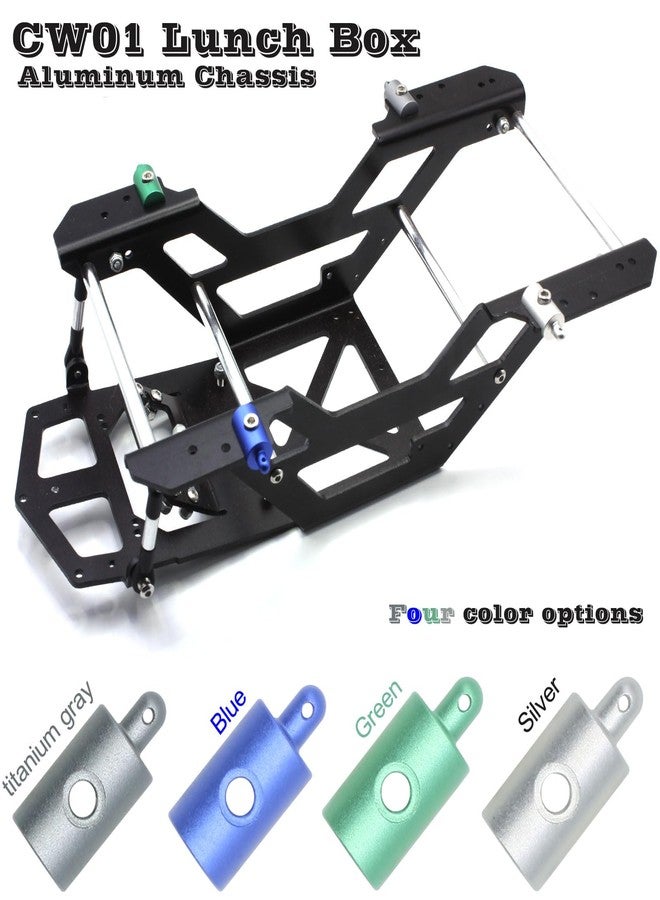 HOBOHY 4Pcs Aluminum Attaching Body Mounts for Tamiya CW01 Chassis Lunch Box Midnight Pumpkin Upgrades Parts (Titanium) - Image 4
