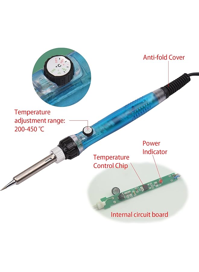 erorex Wood Burning Tool Kit 55Pcs Professional Pyrography Pen Soldering Iron Set Adjustable Temperature From 200 450℃ For Beginners Adults Wood Burning Carving Diy Embossing Soldering - Image 2