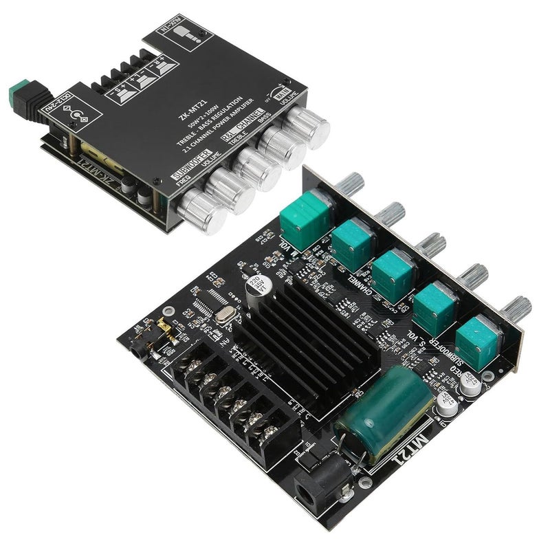Sanpyl Digital Stereo Amplifier Board, ZK‑MT21 Bluetooth 2.1 Channel DC 12‑24V, HiFi DIY Audio Power Amp Module, for 15‑100W 4‑8Ω Speakers - Image 1