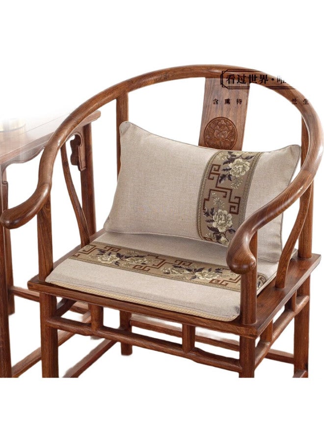 Avivi Aiwei Hongmu Chair Cushion Pad, Chinese-Style Sofa Seat Cushion, Bay Window Seating Cushion, Meditation Pad, Chair Pad, 45*40 Fanghua Mi - Image 1