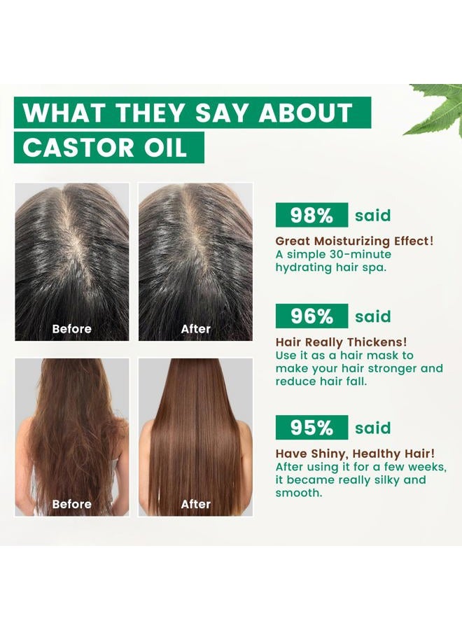 PHATOIL Organic Cold Pressed Caster Oil, 4 fl oz Glass Bottle - Image 5