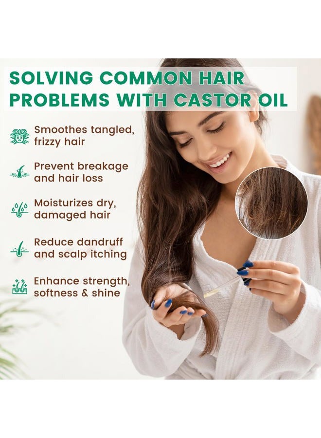 PHATOIL Organic Cold Pressed Caster Oil, 4 fl oz Glass Bottle - Image 4