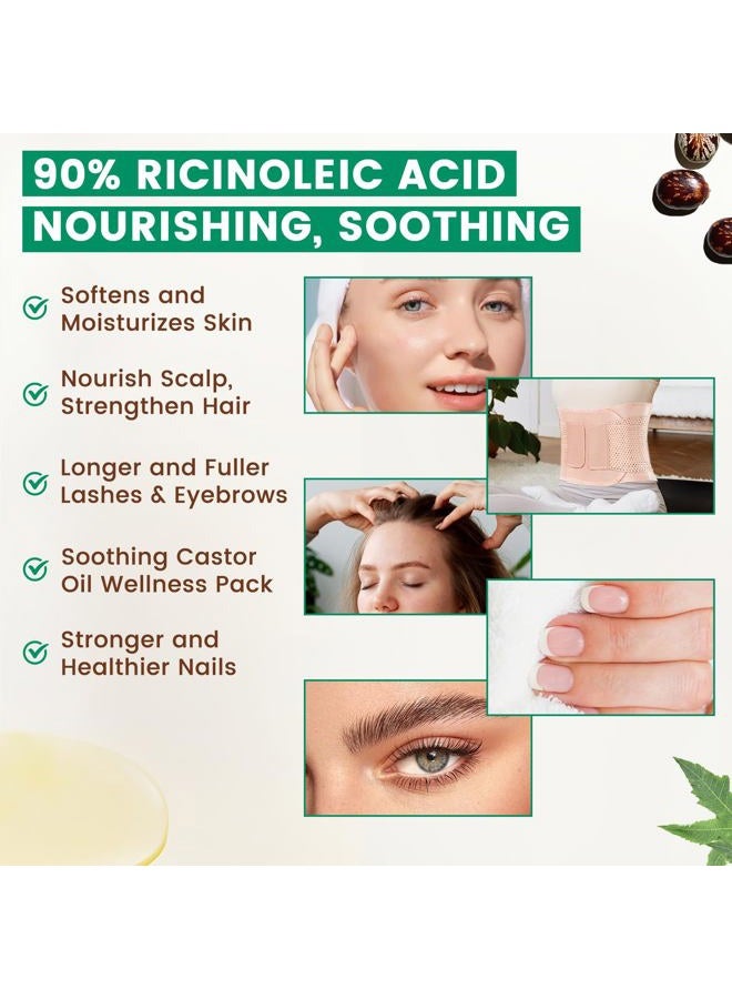 PHATOIL Organic Cold Pressed Caster Oil, 4 fl oz Glass Bottle - Image 3