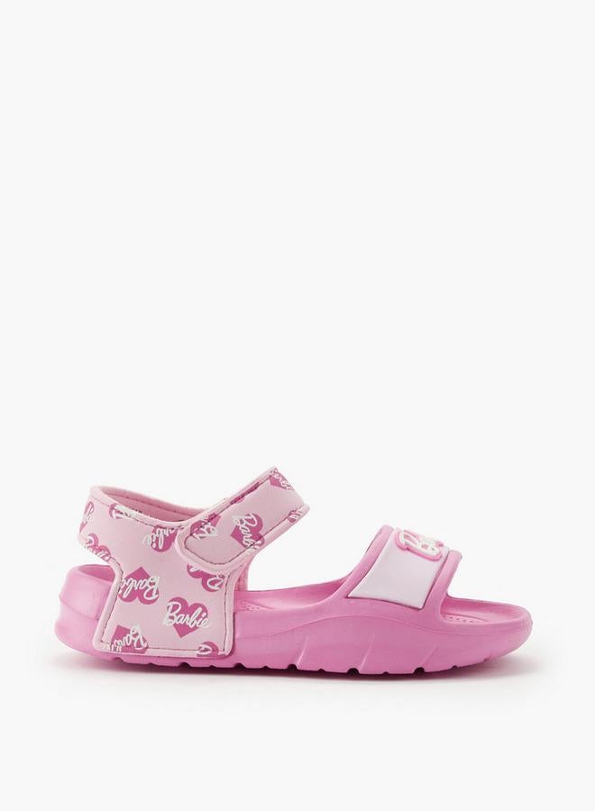Barbie Girls Printed Hook & Loop Sandals - Image 3