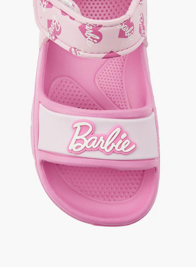 Barbie Girls Printed Hook & Loop Sandals - Image 4